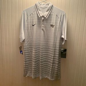 Wake Forest gray dri-fit Nike Golf Polo Mens Large